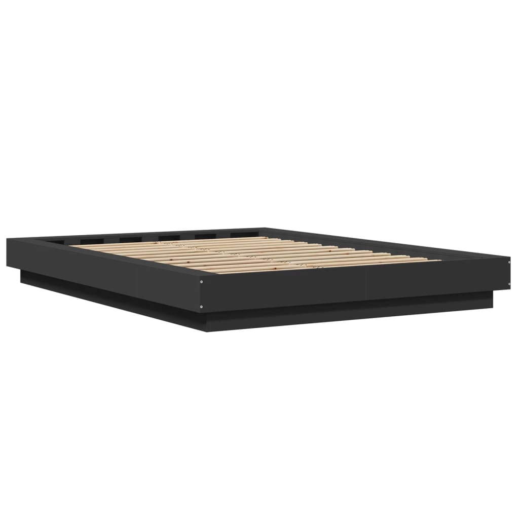 vidaXL Bed Frame without Mattress Black 140x200 cm