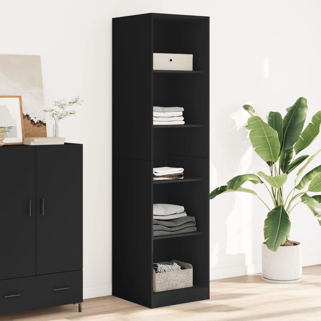 vidaXL Wardrobe Black 50x50x200 cm Engineered Wood