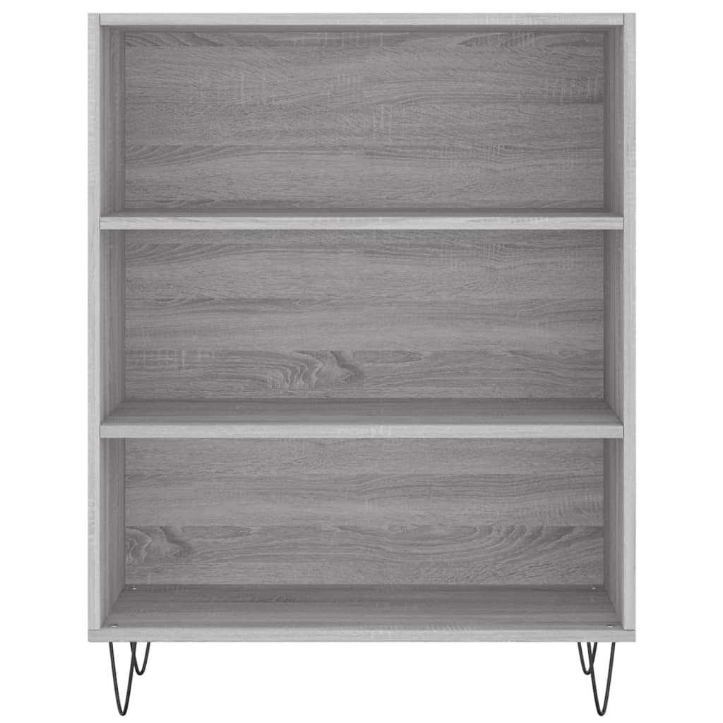 vidaXL Bookcase Grey Sonoma 69.5x32.5x90 cm Engineered Wood