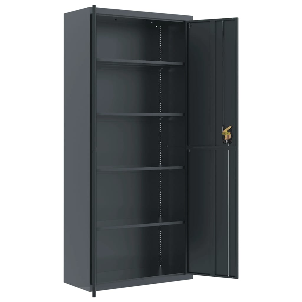 vidaXL File Cabinet Anthracite 90x40x200 cm Steel