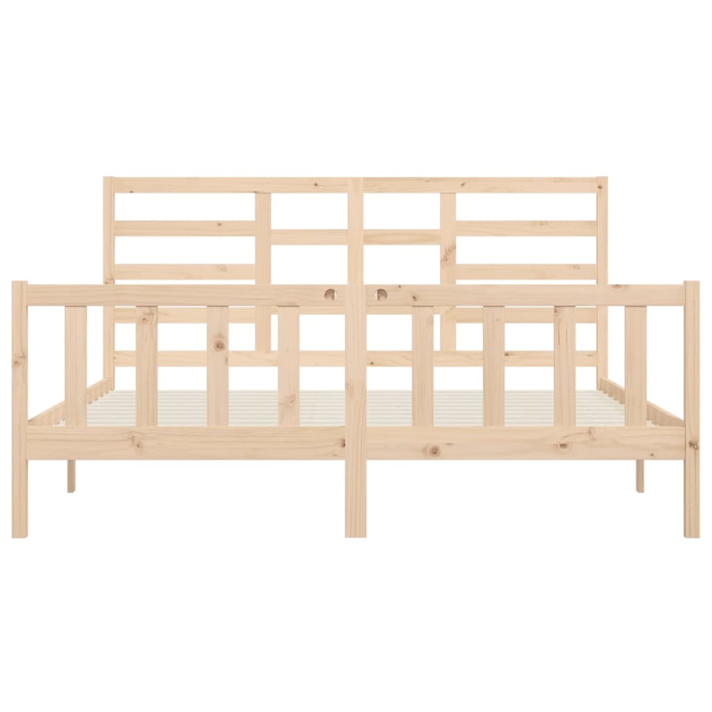 vidaXL Bed Frame without Mattress 200x200 cm Solid Wood Pine