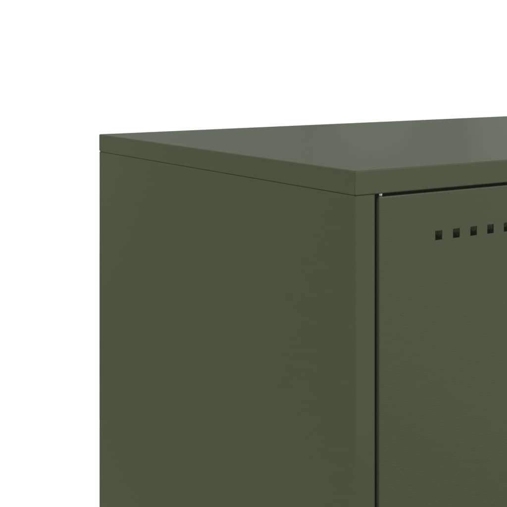 vidaXL TV Cabinet Olive Green 100.5x39x43.5 cm Steel