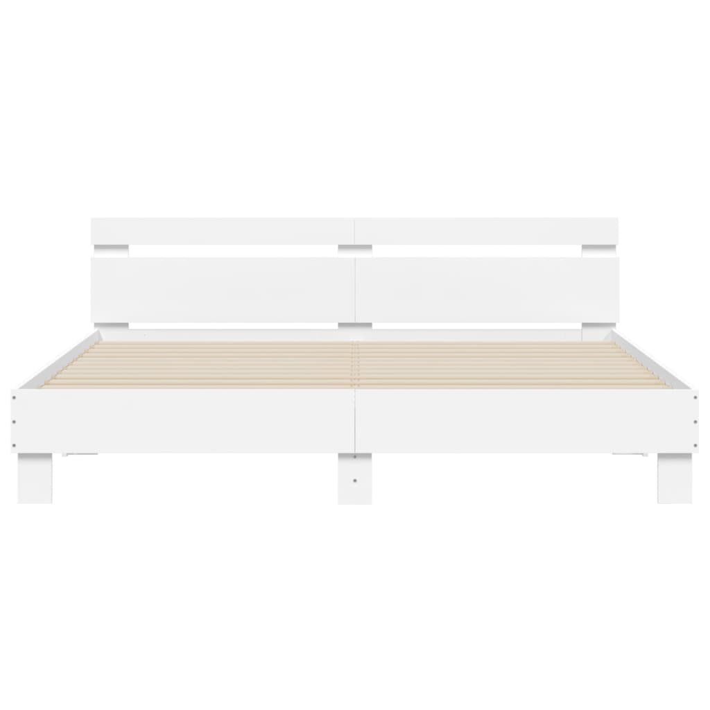 vidaXL Bed Frame without Mattress White 200x200 cm