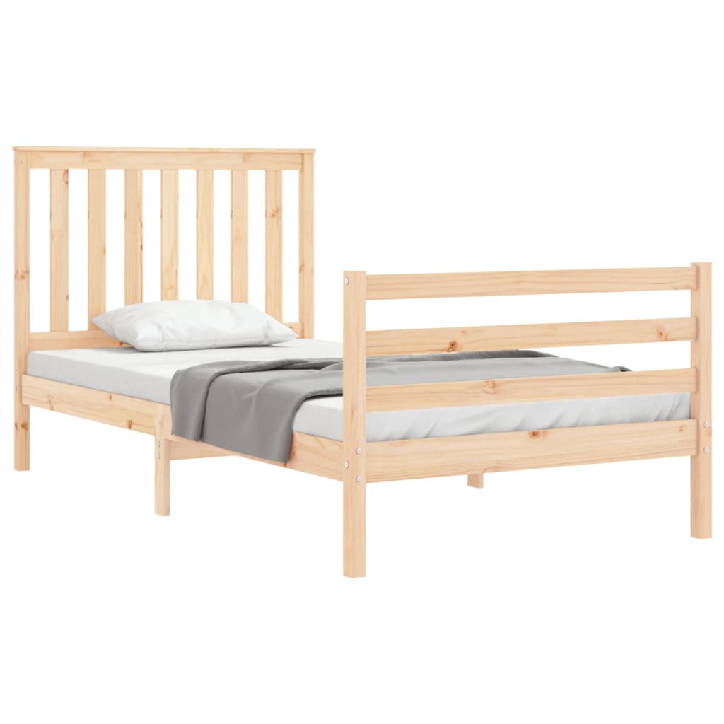 vidaXL Bed Frame without Mattress 100x200 cm Solid Wood