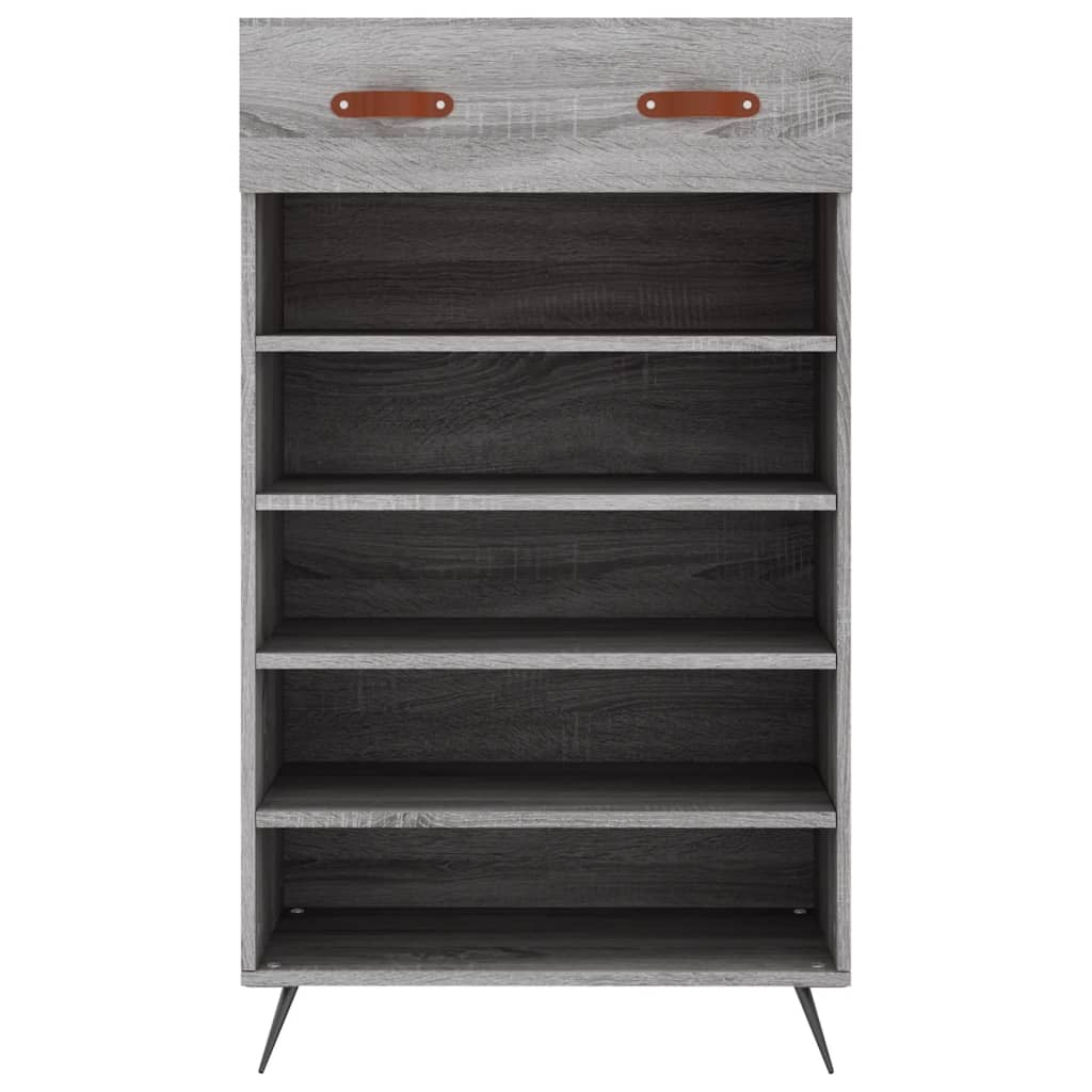 vidaXL Shoe Cabinet Grey Sonoma 60x35x105 cm Engineered Wood