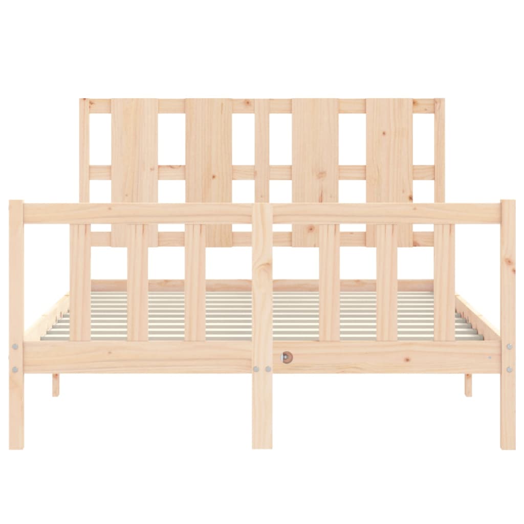 vidaXL Bed Frame without Mattress Double Solid Wood Pine