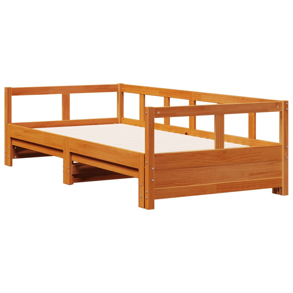 vidaXL Daybed without Mattress Wax Brown 80x200 cm Solid Wood Pine