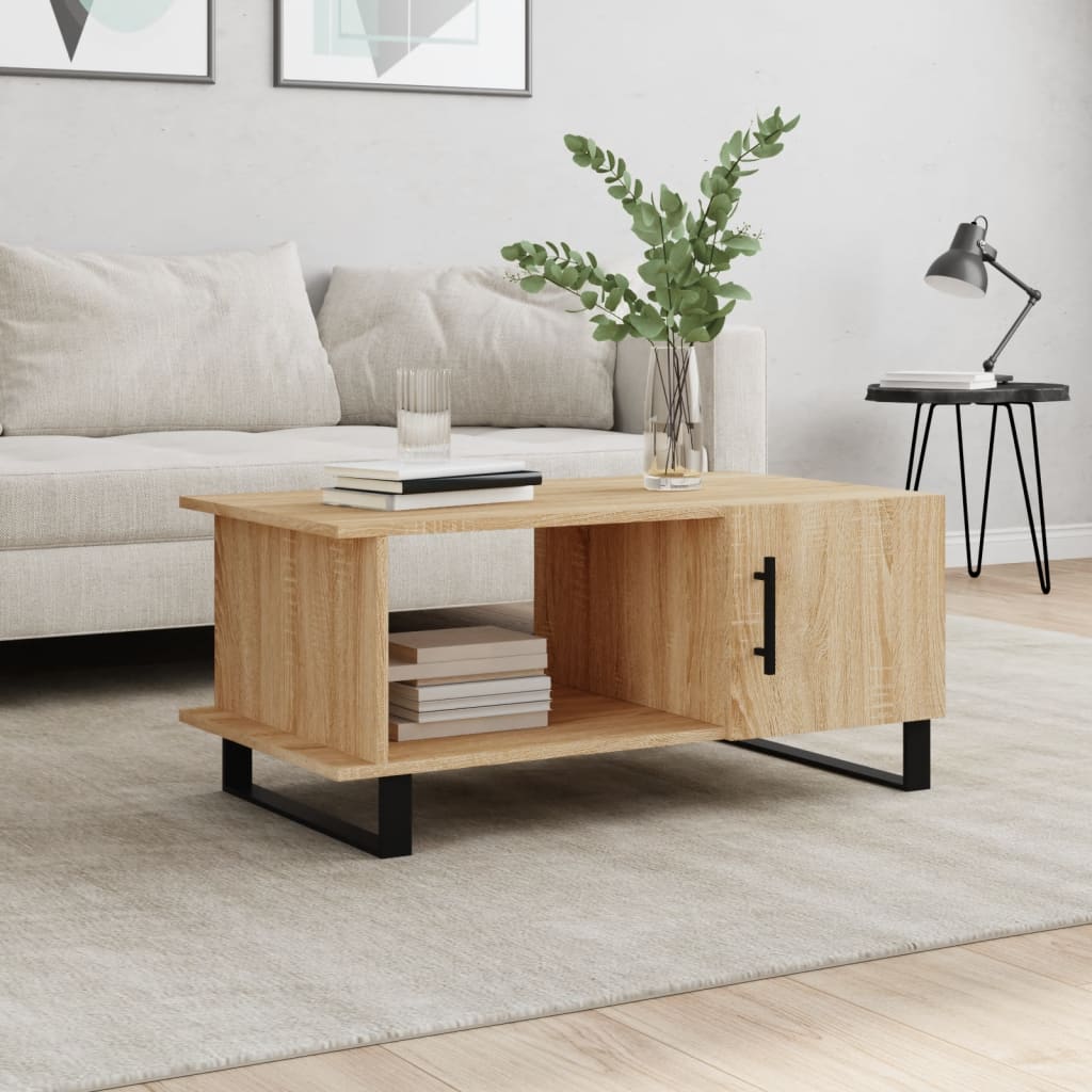 vidaXL Coffee Table Sonoma Oak 90x50x40 cm Engineered Wood