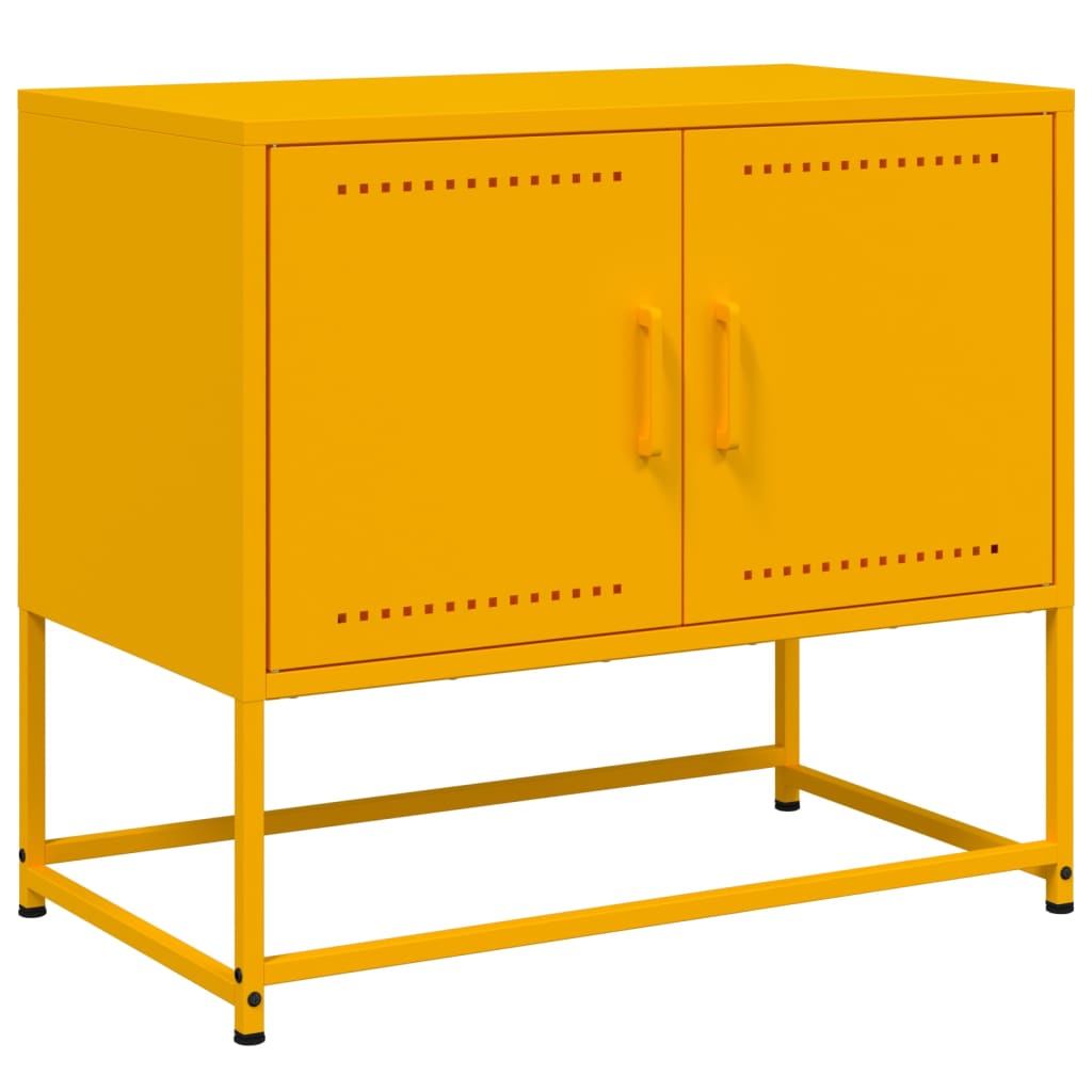 vidaXL TV Cabinet Mustard Yellow 68.5x39x60.5 cm Steel