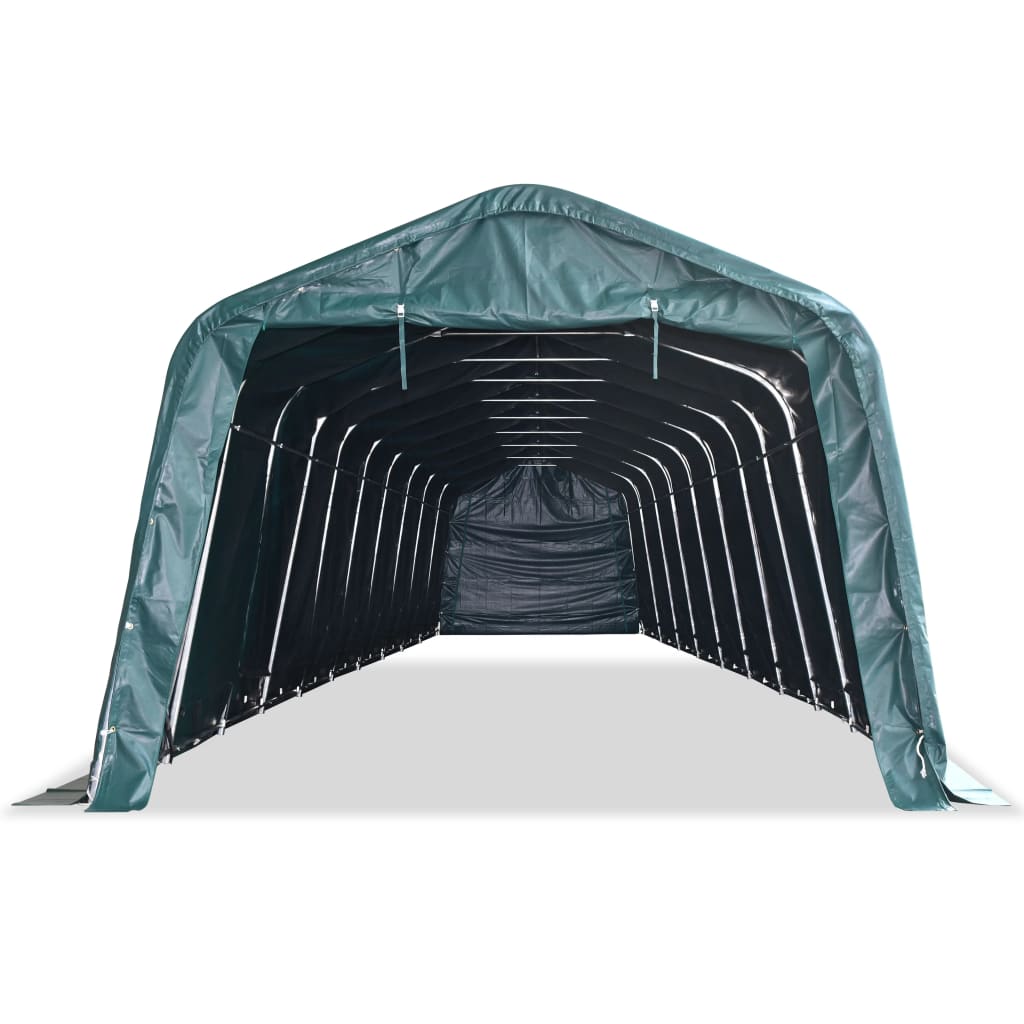 vidaXL Removable Livestock Tent PVC 550 g/m² 3.3x16 m Dark Green