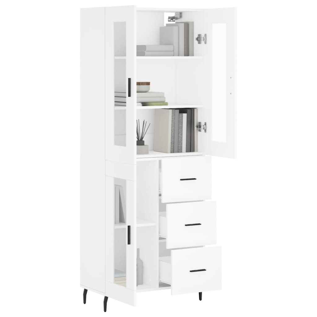 vidaXL Highboard White 69.5x34x180 cm Engineered Wood