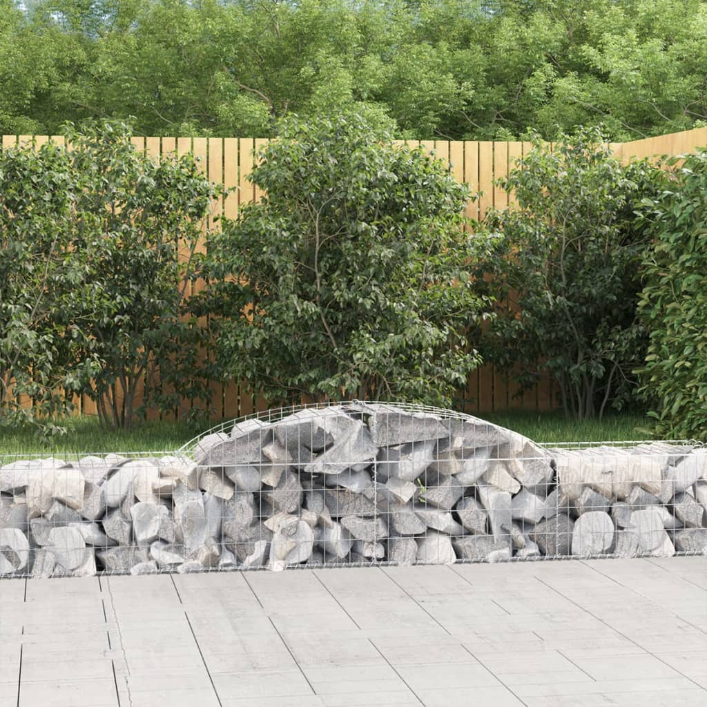 vidaXL Arched Gabion Baskets 13 pcs 300x50x40/60 cm Galvanised Iron