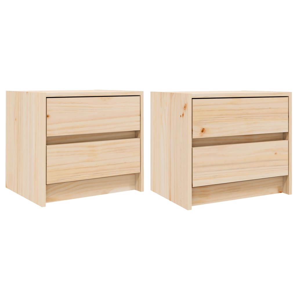 vidaXL Bedside Cabinets 2 pcs 40x31x35.5 cm Solid Wood Pine