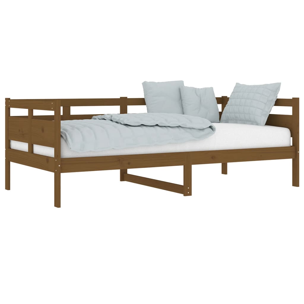 vidaXL Day Bed without Mattress Honey Brown Solid Wood Pine 90x190 cm Single