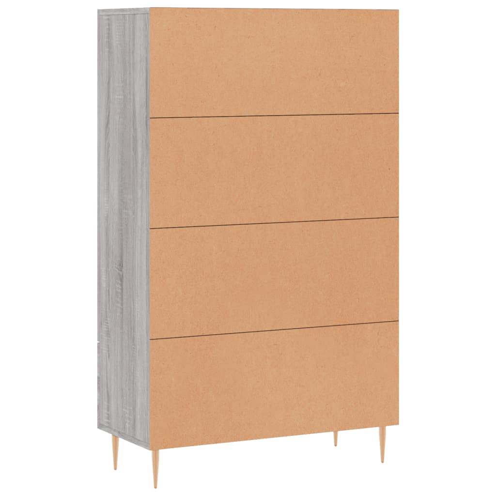 vidaXL Highboard Grey Sonoma 69.5x31x115 cm Engineered Wood