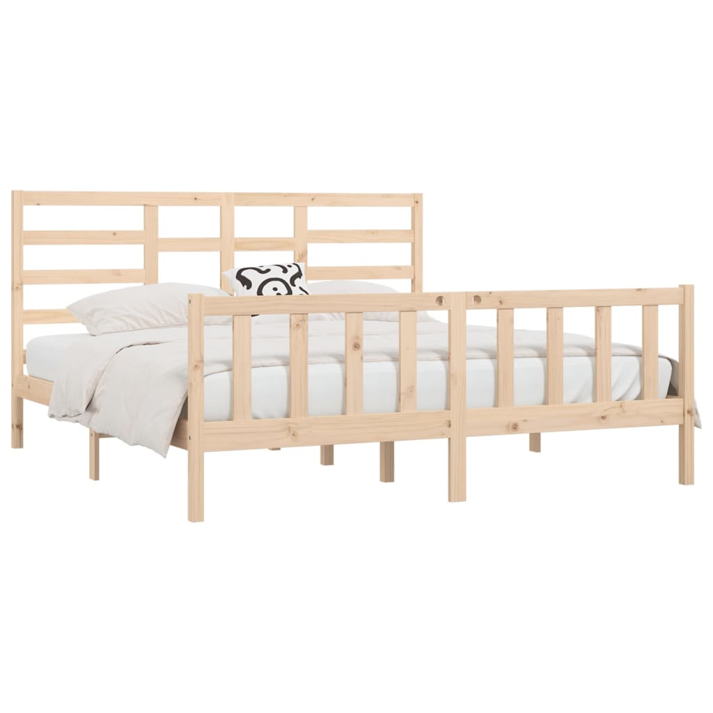 vidaXL Bed Frame without Mattress 180x200 cm Super King Solid Wood