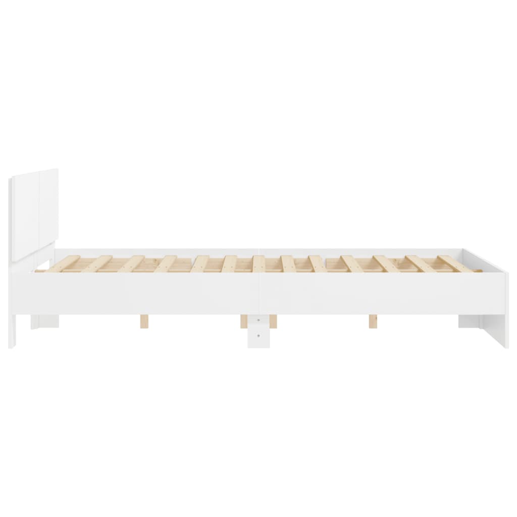 vidaXL Bed Frame without Mattress White 140x190 cm