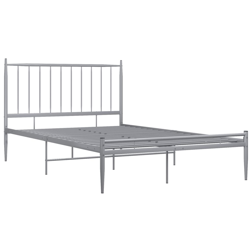 vidaXL Bed Frame without Mattress Grey Metal 120x200 cm