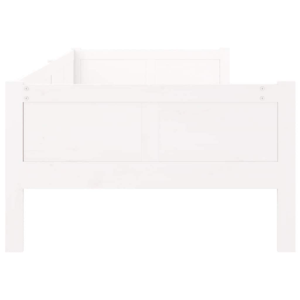 vidaXL Day Bed without Mattress White Solid Wood Pine 90x190 cm Single