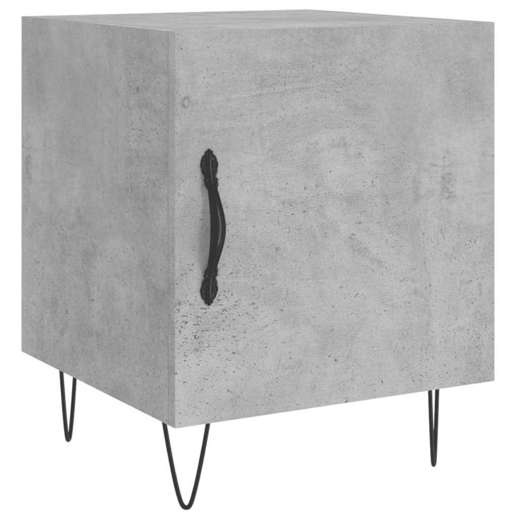 vidaXL Bedside Cabinets 2 pcs Concrete Grey 40x40x50 cm Engineered Wood