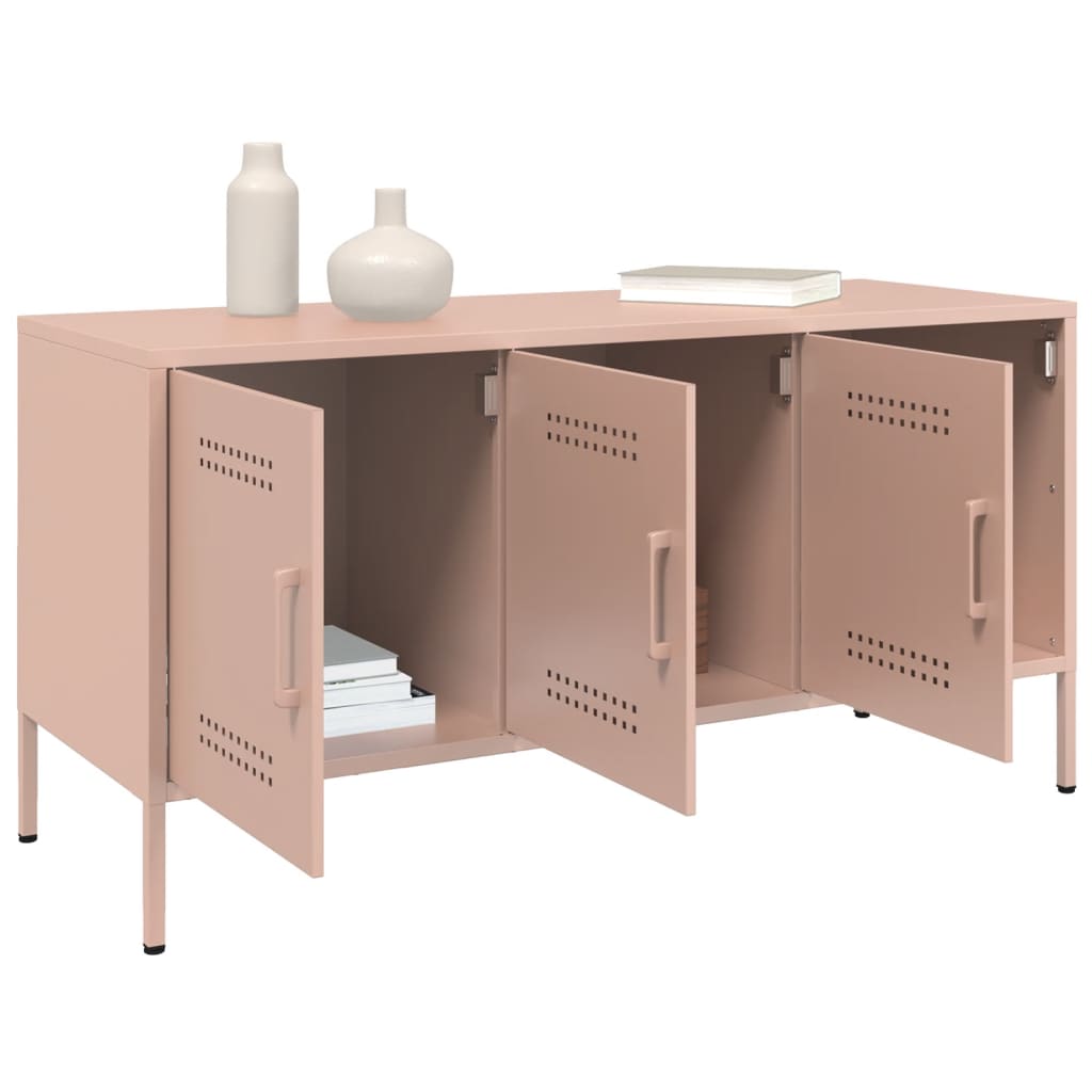 vidaXL TV Cabinet Pink 100.5x39x50.5 cm Steel