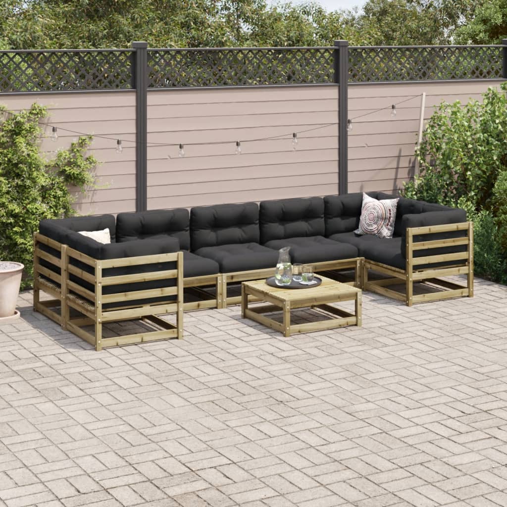 vidaXL 8 Piece Garden Sofa Set Impregnated Wood Pine