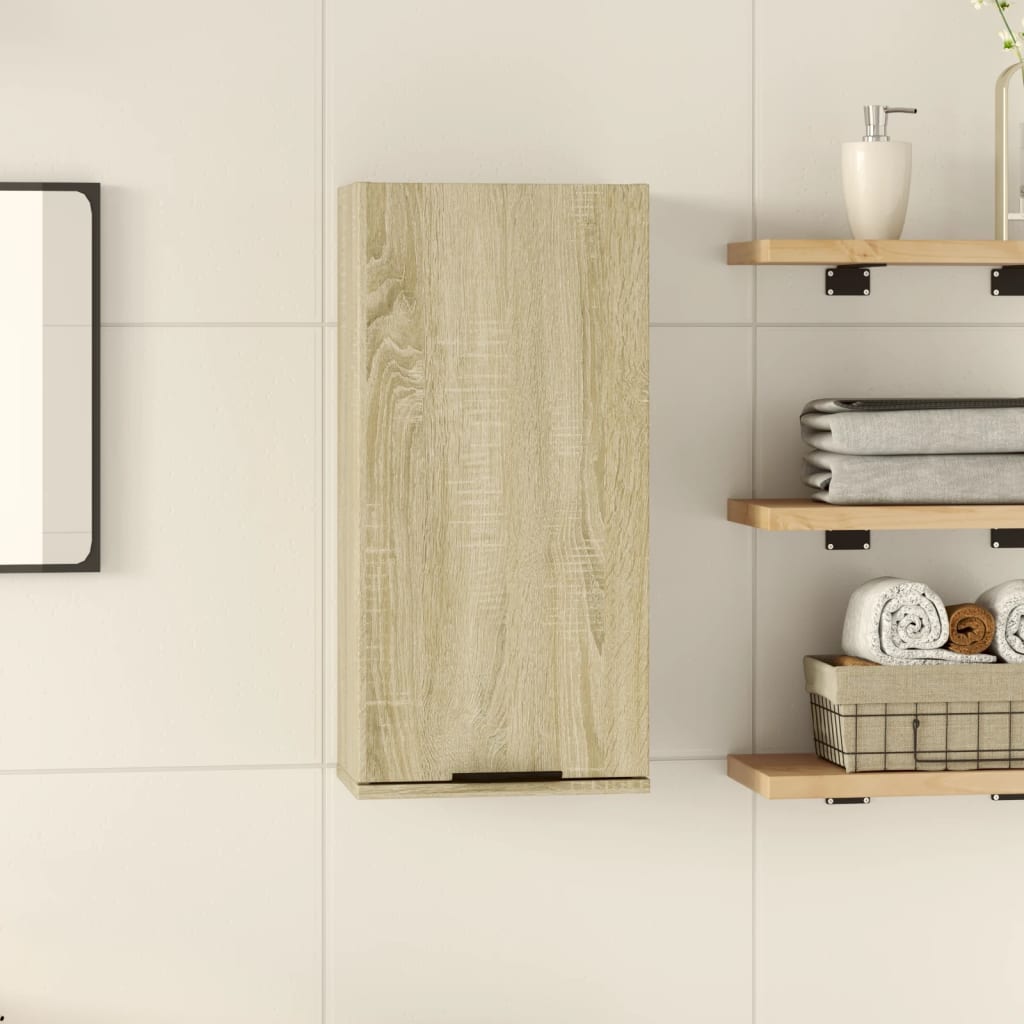 vidaXL Wall-mounted Bathroom Cabinet Sonoma Oak 32x20x67 cm