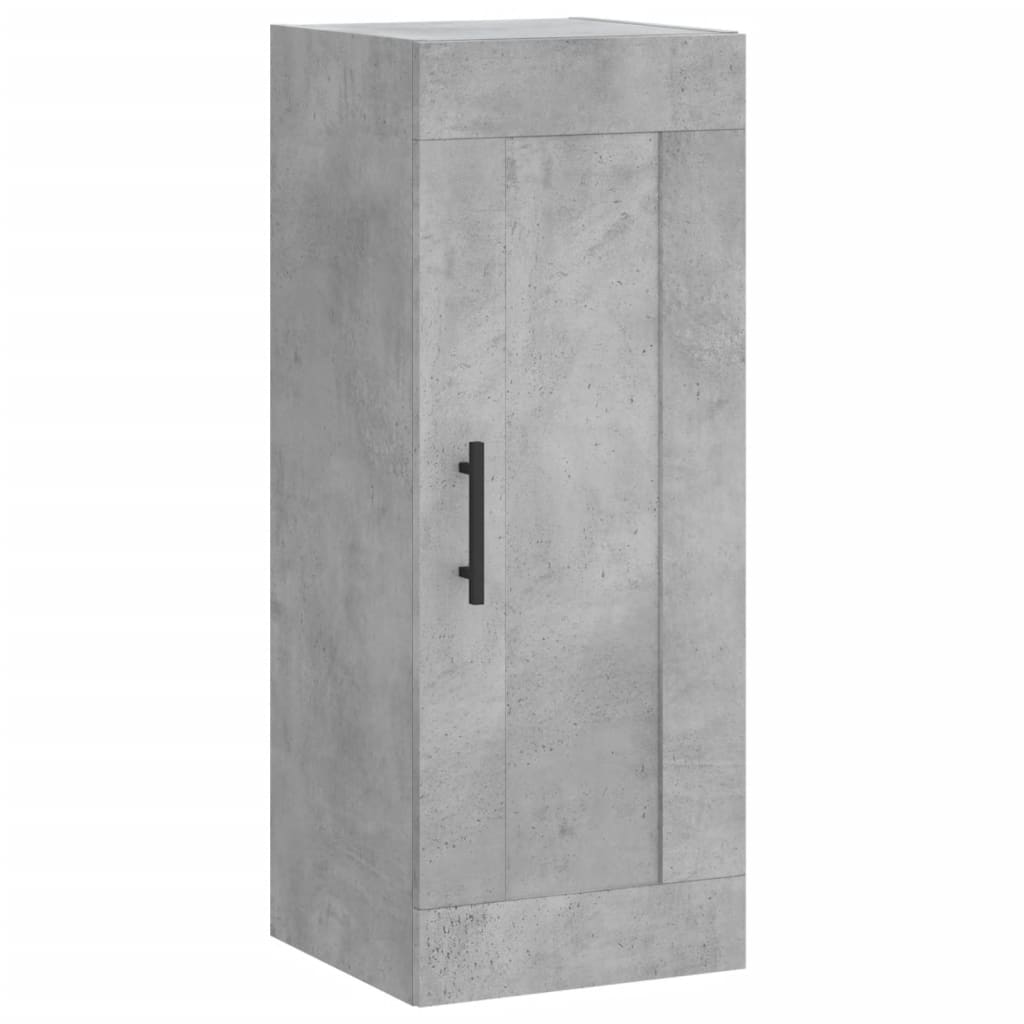 vidaXL Wall Mounted Cabinet Concrete Grey 34.5x34x90 cm Engineered Wood