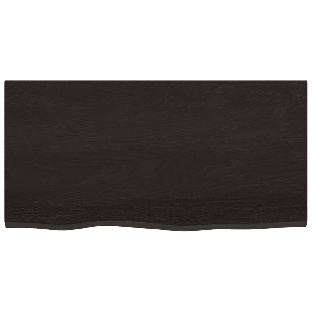 vidaXL Bathroom Countertop Dark Brown 80x40x(2-6) cm Treated Solid Wood