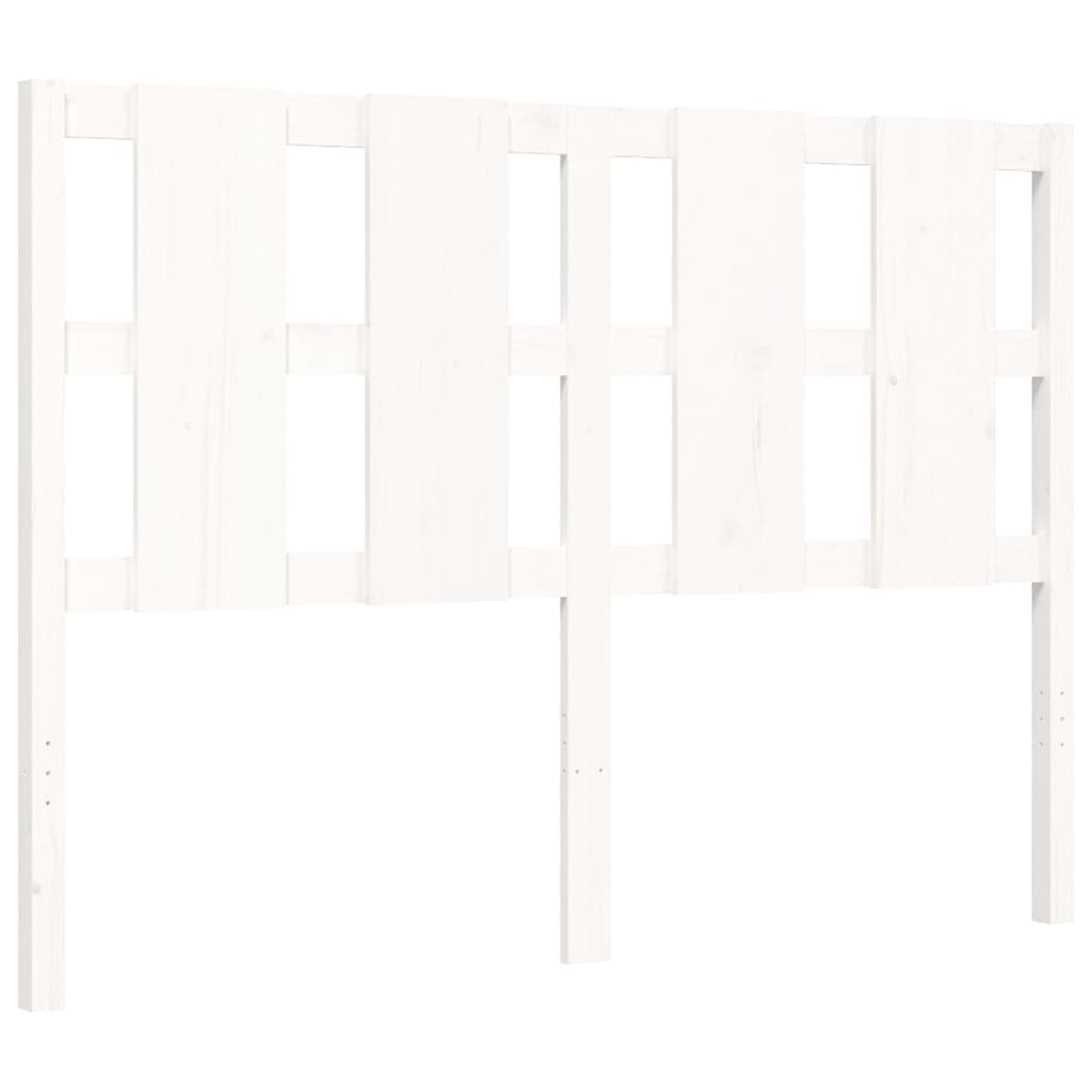 vidaXL Bed Frame without Mattress White 140x190 cm Solid Wood Pine