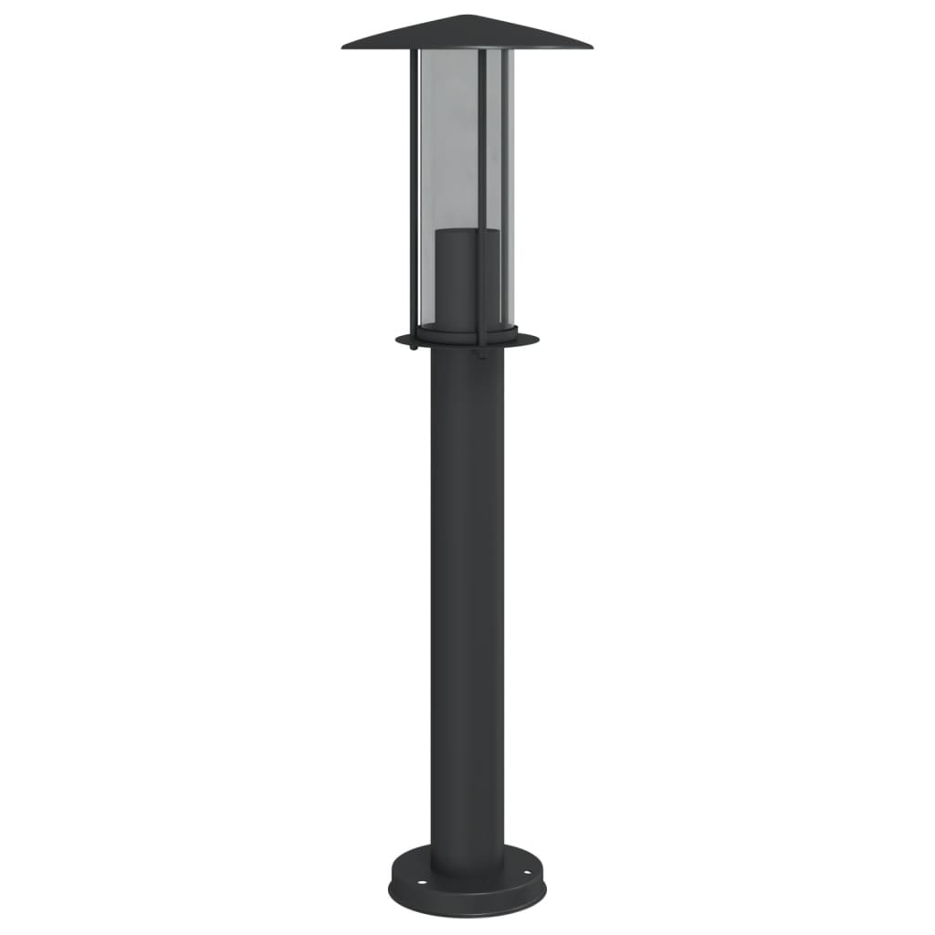 vidaXL Outdoor Floor Lamp Black 60 cm Stainless Steel