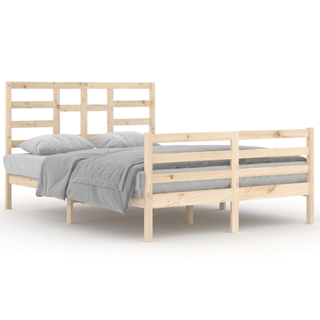 vidaXL Bed Frame without Mattress Solid Wood 140x200 cm