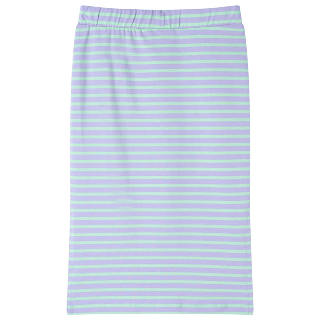 Kids' Straight Skirt with Stripes Bright Mint 128