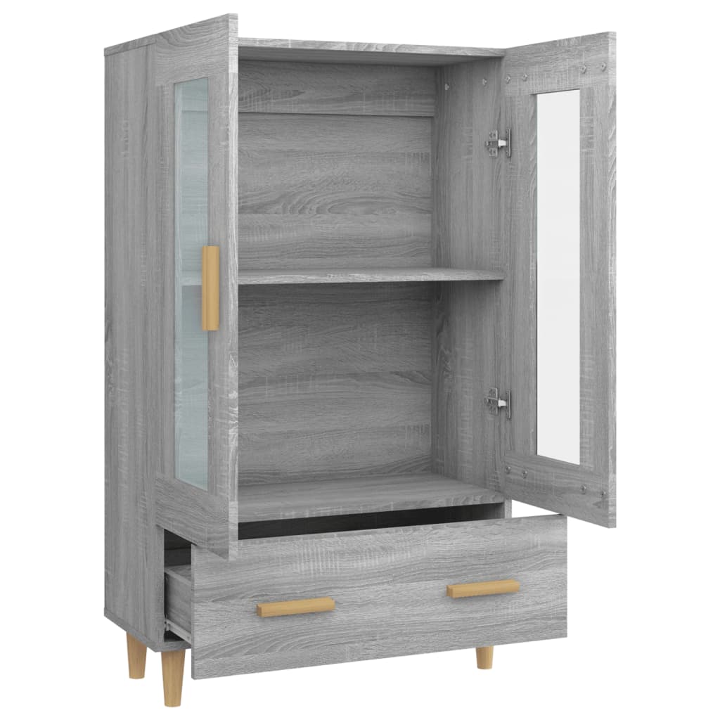 vidaXL Highboard Grey Sonoma 70x31x115 cm Engineered Wood