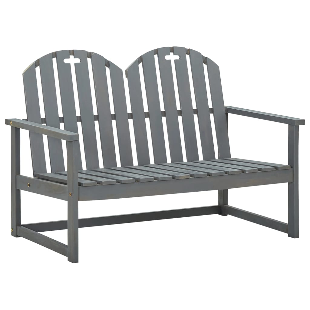 vidaXL Garden Bench Grey 110 cm Solid Acacia Wood