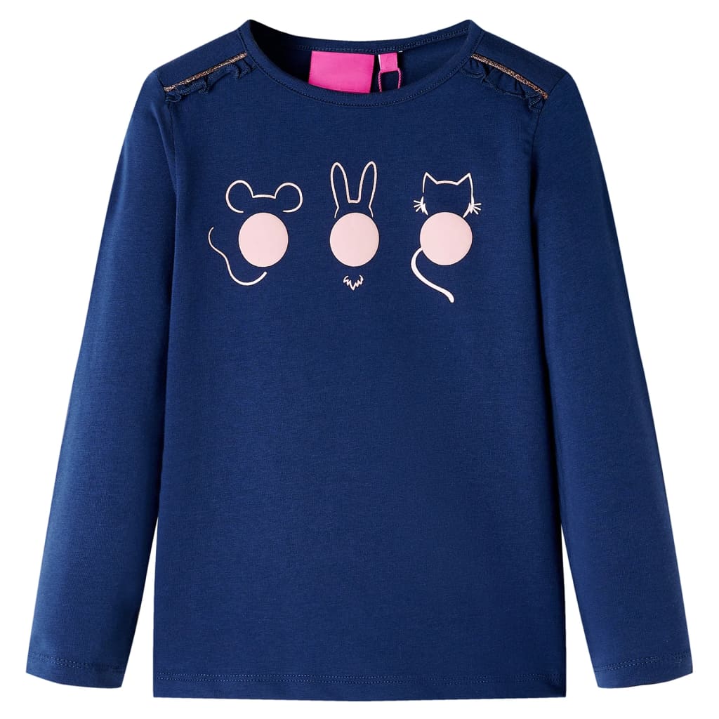 Kids' T-shirt with Long Sleeves Navy 92