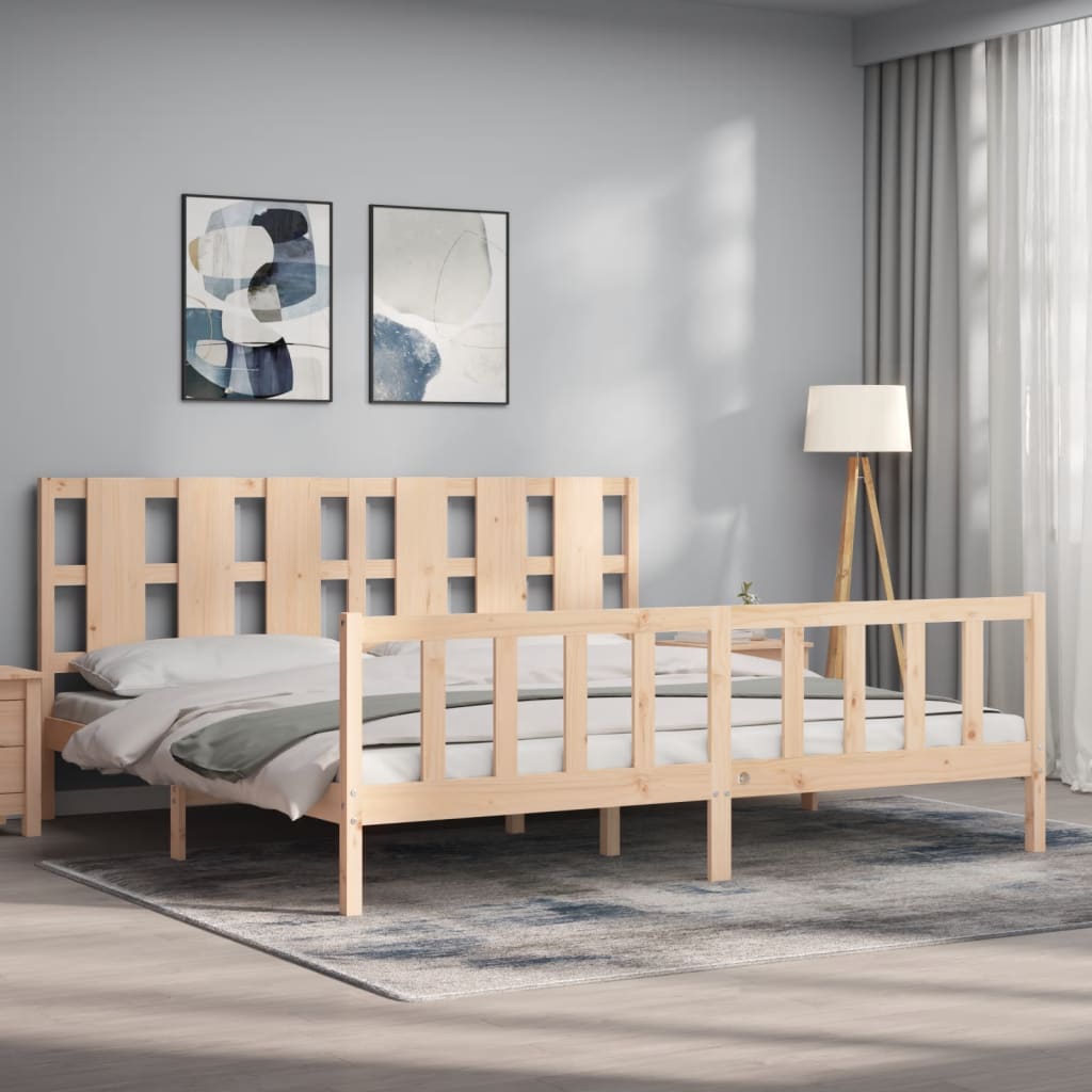 vidaXL Bed Frame without Mattress 200x200 cm Solid Wood Pine