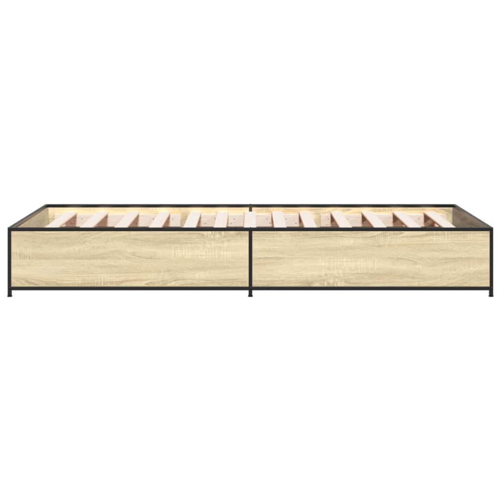 vidaXL Bed Frame without Mattress Sonoma Oak 90x200 cm