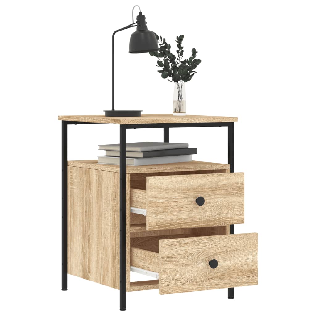 vidaXL Bedside Cabinet Sonoma Oak 44x45x60 cm Engineered Wood