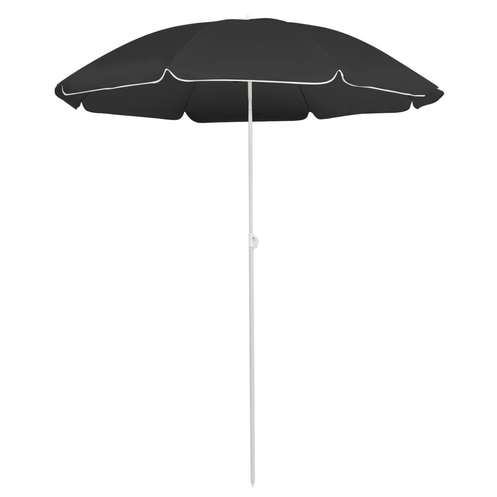 vidaXL Garden Parasol with Steel Pole Anthracite 180 cm