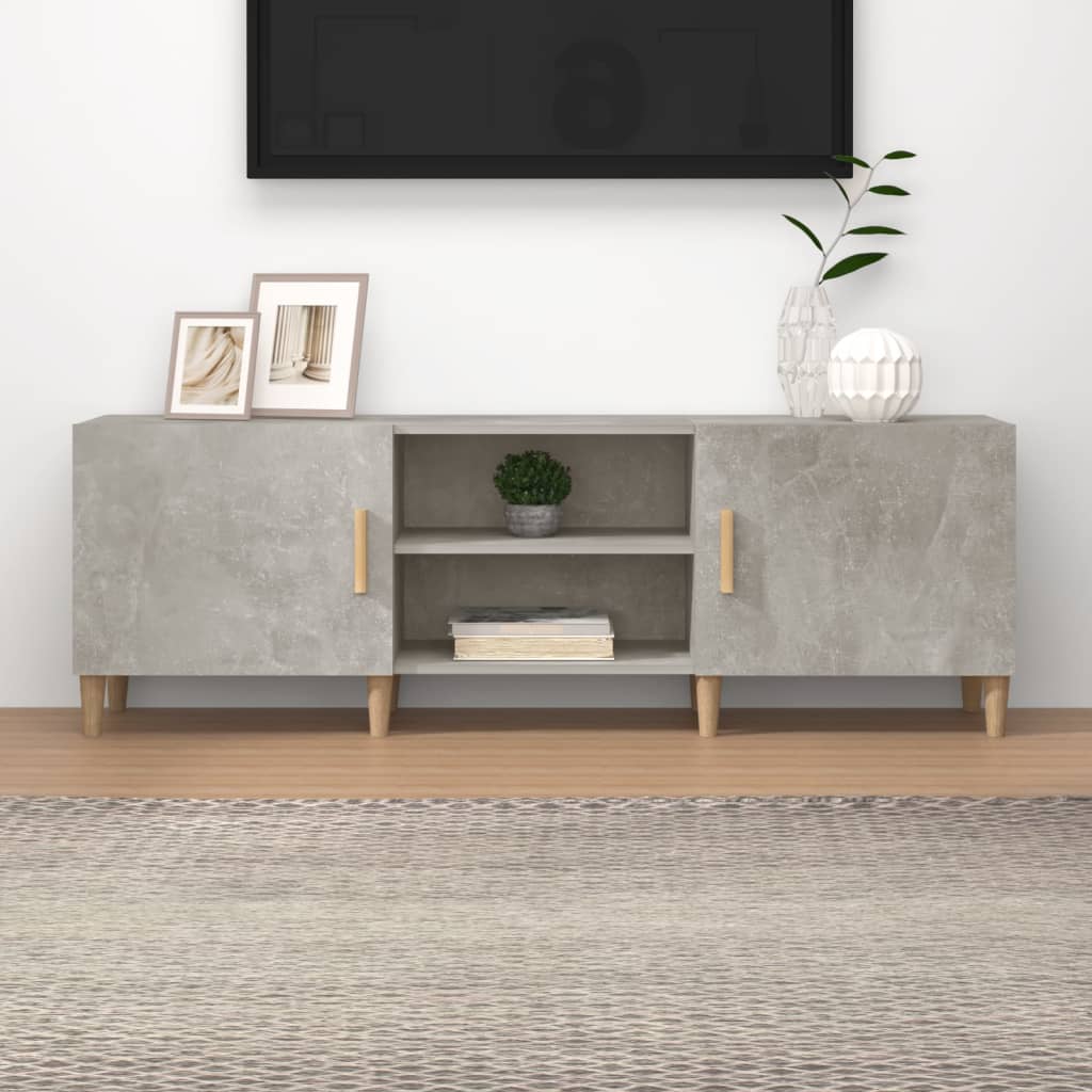 vidaXL TV Cabinet Concrete Grey 150x30x50 cm Engineered Wood