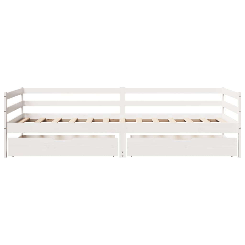 vidaXL Daybed with Drawers without Mattress 90x200 cm Solid Wood