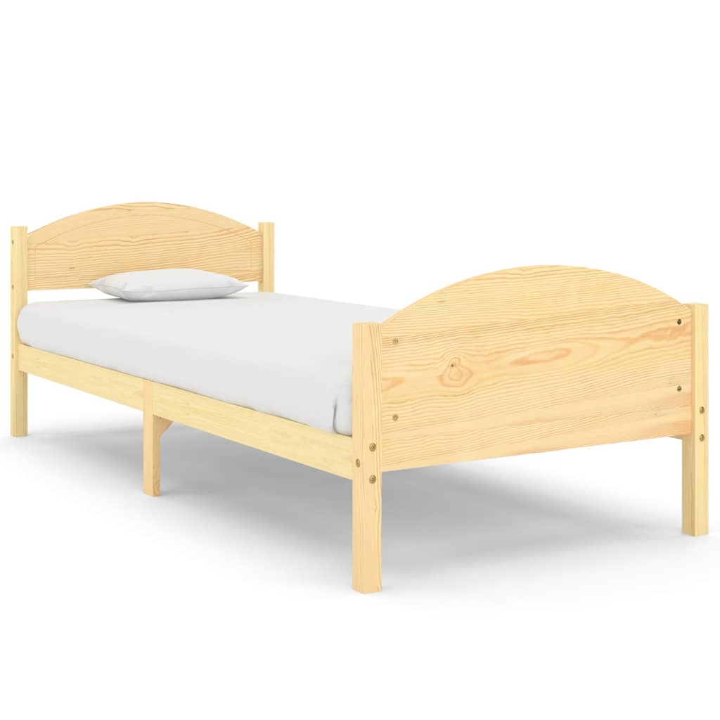 vidaXL Bed Frame without Mattress Solid Pine Wood 100x200 cm