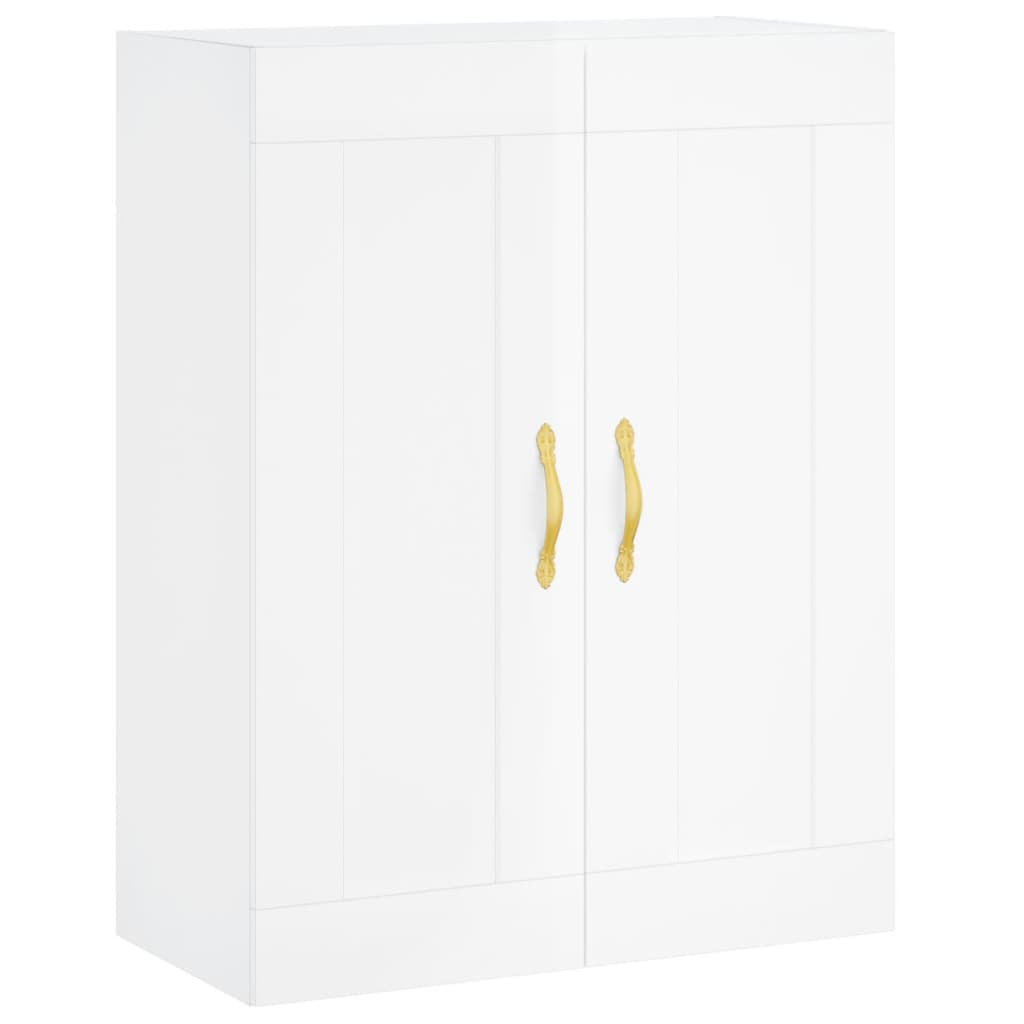 vidaXL Wall Mounted Cabinets 2 pcs High Gloss White Engineered Wood