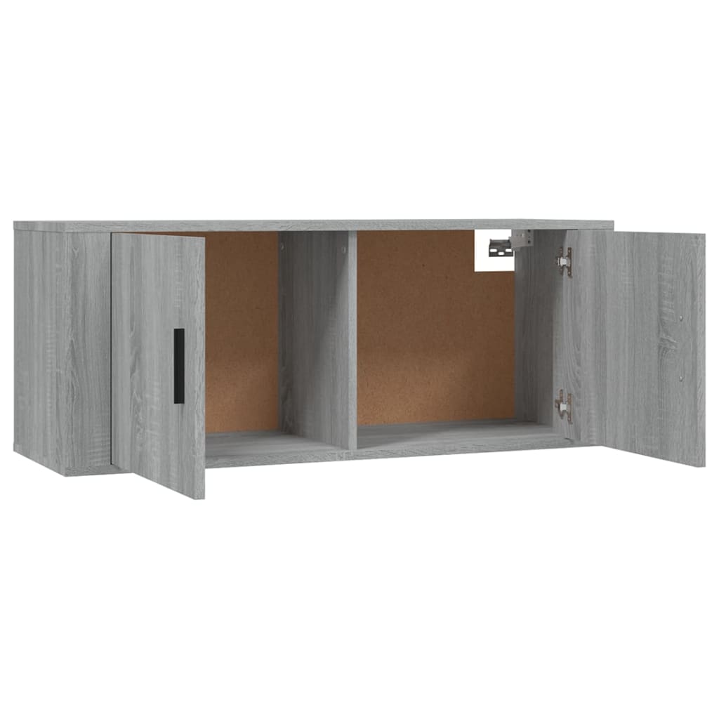 vidaXL Wall-mounted TV Cabinets 2 pcs Grey Sonoma 100x34.5x40 cm