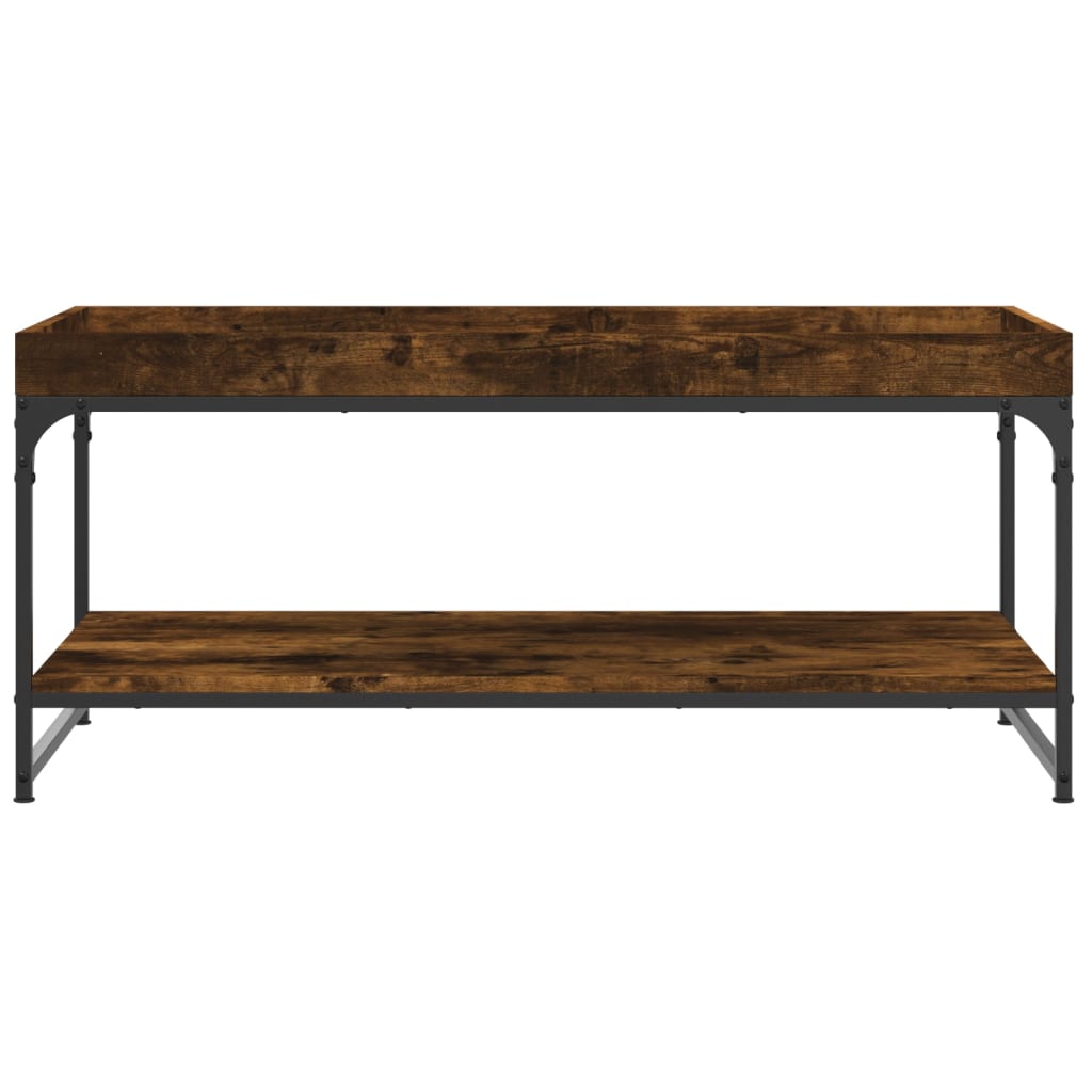 vidaXL Coffee Table Smoked Oak 100x49x45 cm Engineered Wood