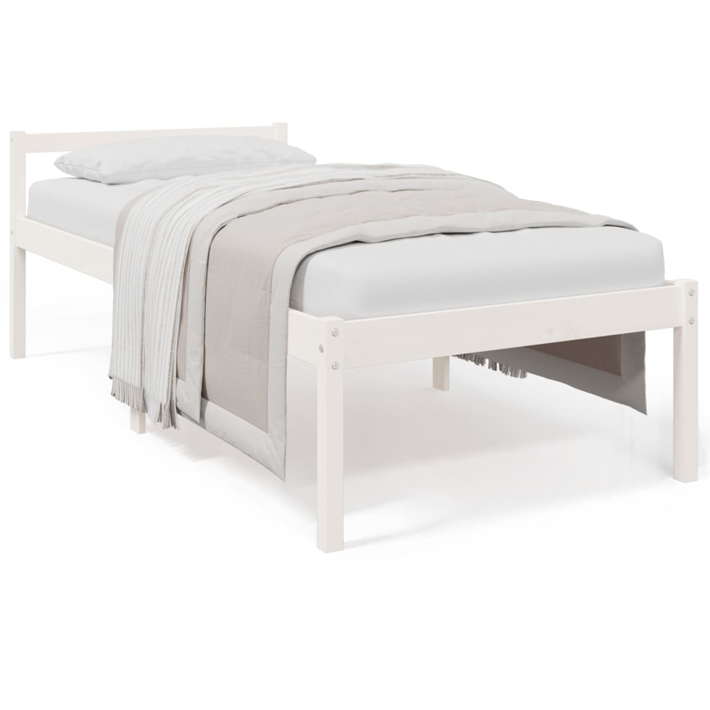 vidaXL Senior Bed without Mattress White 90x190 cm Single