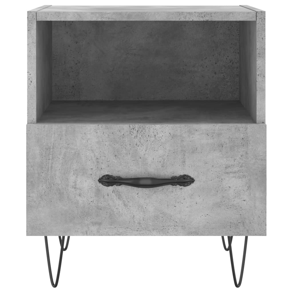 vidaXL Bedside Cabinet Concrete Grey 40x35x47.5 cm Engineered Wood