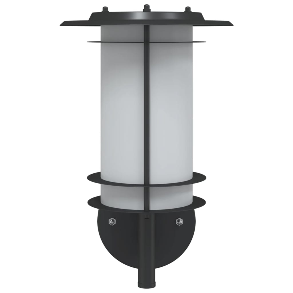 vidaXL Outdoor Wall Light Black Stainless Steel