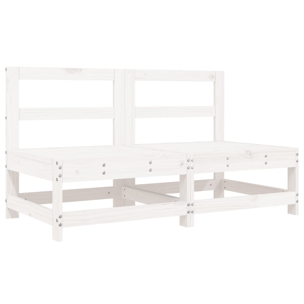 vidaXL 6 Piece Garden Lounge Set White Solid Wood Pine